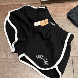 PINK Victoria's Secret Black and White Athletic Shorts